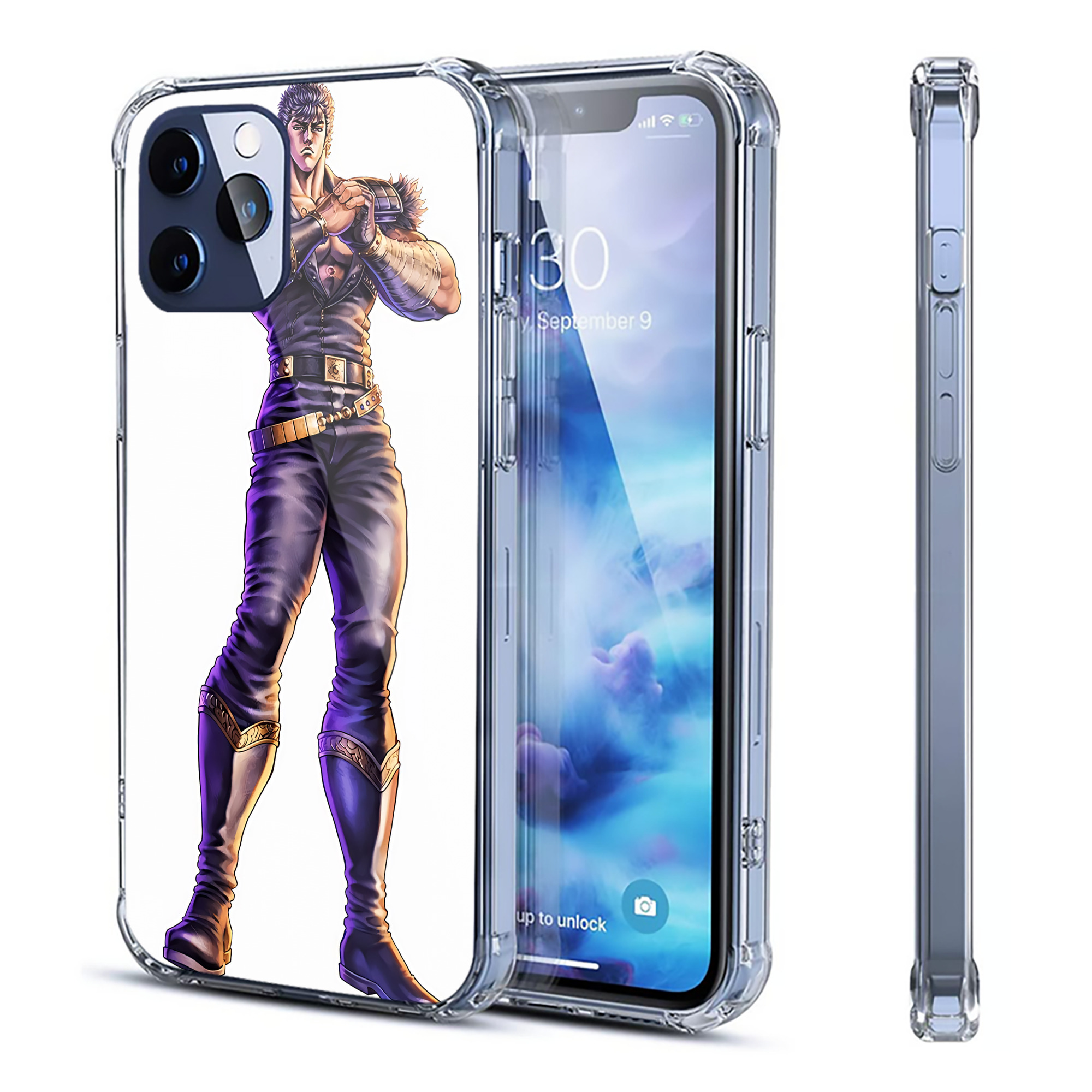 （画像用） 北斗の拳 Fist of the North Star 【iPhone 12シリーズ対応】透明スマホケース（クリアソフトケース）
